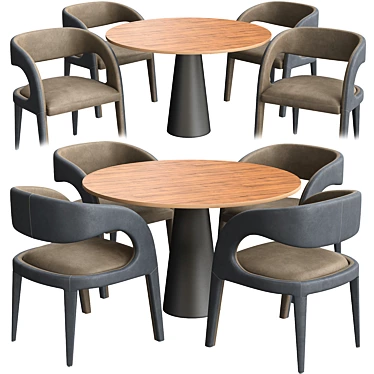 Realistic 3D Dining Table Model 3D model image 1 