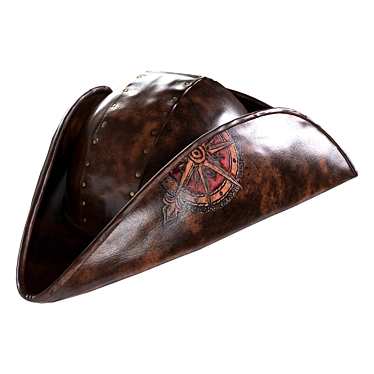 High-Quality Leather Pirate Hat 3D model image 1 