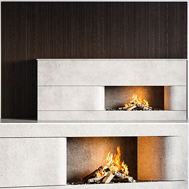 High-Quality Fireplace Model for V-Ray & Corona 3D model image 1 