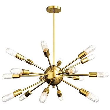 Modern Sputnik Chandelier 18 Lights 3D model image 1 