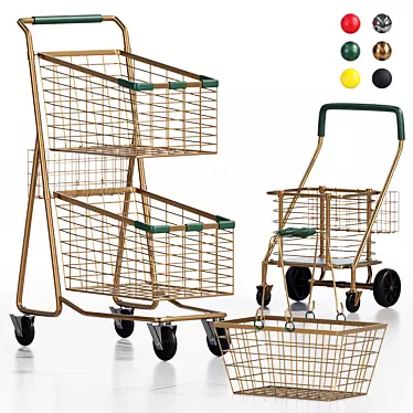  Crown Render Shop Cart Set 3D model image 1 