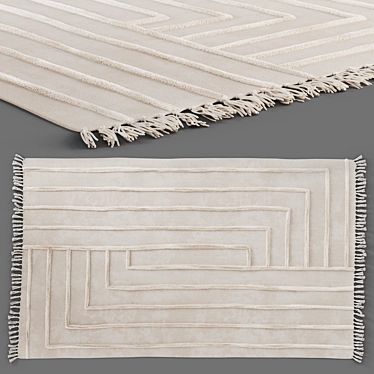 Urban Outfitters Leonie Geo Rug 3D model image 1 