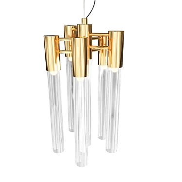 Luxury Gold Burj Chandelier Pendant 3D model image 1 