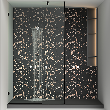 Simulated Terrazzo Shower Panel 3D model image 1 