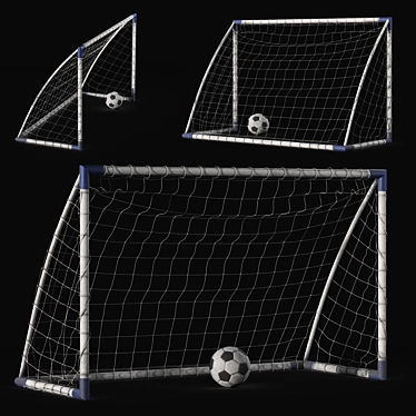 Mini Football Goal Set, Ball 3D model image 1 