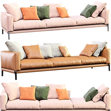 Flexible Sophisticated Sofa Design 3D model image 1 