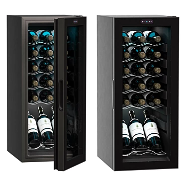 Elegant 18-Bottle Wine Chiller 3D model image 1 