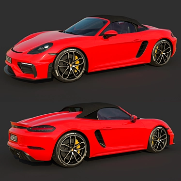 High Poly Porsche 718 Spyder 3D model image 1 