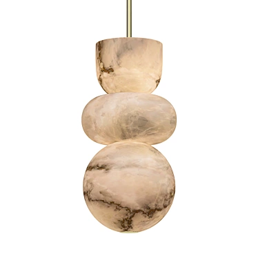 Alabaster Totem Pendant Light 3D model image 1 