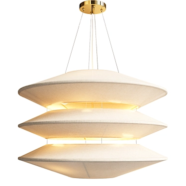 Modern Kyoto Chandelier 70cm 3D model image 1 