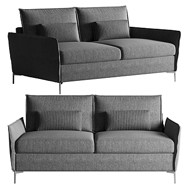 Modern Valentina Sofa-Bed: Sleek Design 3D model image 1 