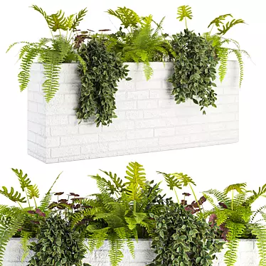 Green Oasis Indoor Plant Set 3D model image 1 