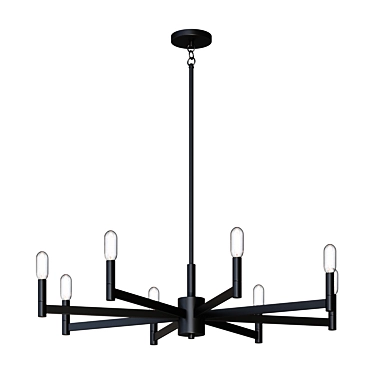 Chandelier SLEEKLY MODERN SQUARED CHANDELIER - 8 LIGHT SKU CH17222 BK lamp