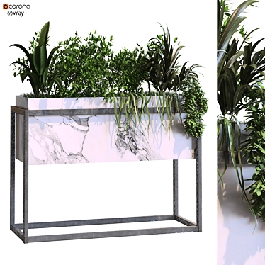 Modern Greenery Box Set 303 3D model image 1 