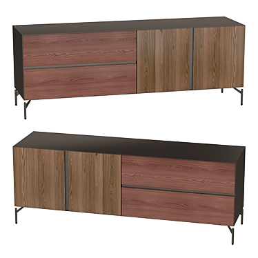 Modern TV Stand Media Console 3D model image 1 