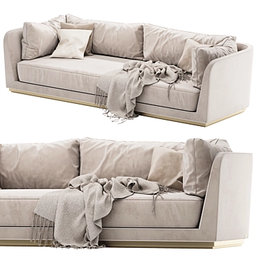 Modern Leather Sofa: Dorian ULIVI 3D model image 1 