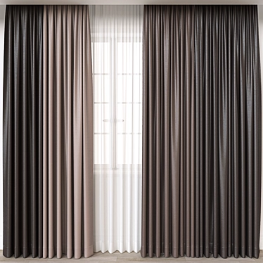  Window Treatment Curtain 3D Model 3D model image 1 