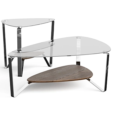 Modern Triangular Coffee Table | 2 Sizes 3D model image 1 