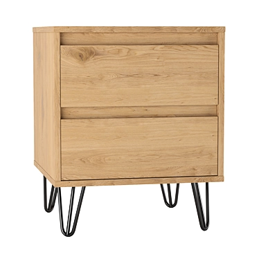 Rialto Bedside Table Cabinet 3D model image 1 