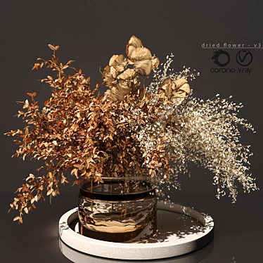 Artisanal Dried Flowers Collection 3D model image 1 