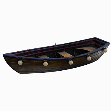 Vintage Fishing Boat Model Kit 3D model image 1 