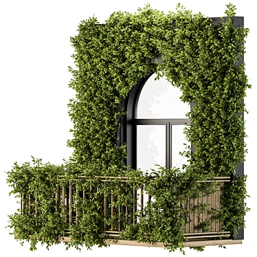 Ivy Balcony Architectural Facade Element 3D model image 1 