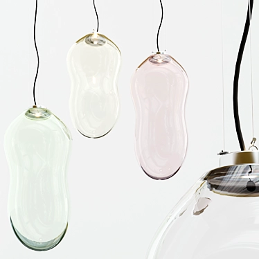 LED Glass Pendant Lamp, Baby Bubble 3D model image 1 