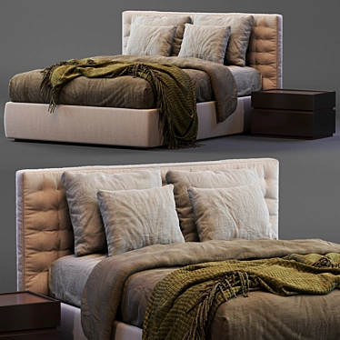 Modern Md_House_Bed_Style 3D model image 1 