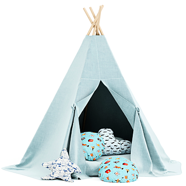 Riviera Blue Teepee, Spacious Dimensions 3D model image 1 