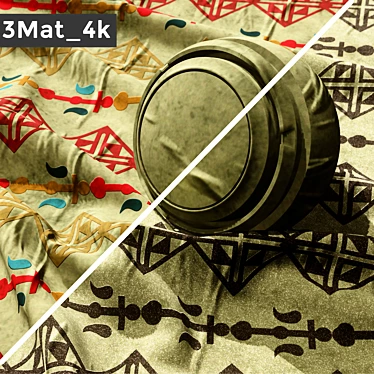 Seamless Fabric PBR Material Pack 3D model image 1 