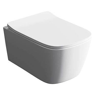 Italian ArtCeram A16 White Toilet 3D model image 1 