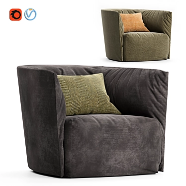 Poliform Santa Monica Armchair 3D model image 1 