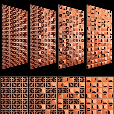 Teracoat Elevation Concrete Border Tile 3D model image 1 