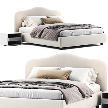 Elegant Twils Medea Bed 3D model image 1 