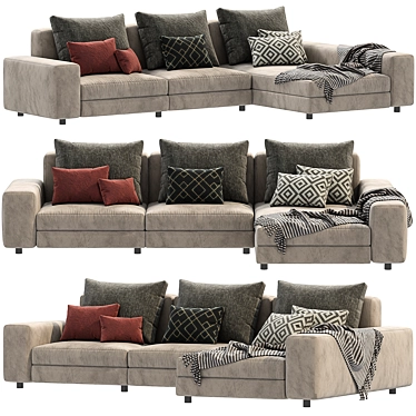 Luxurious Poliform Dune Sofa Design 3D model image 1 