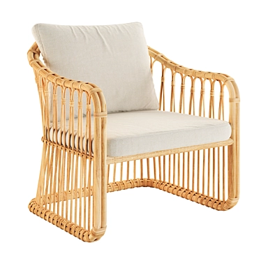 Modern Elisa Garden Armchair Design 3D model image 1 