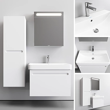 Modern Bathroom Furniture Set Duravit 3D model image 1 