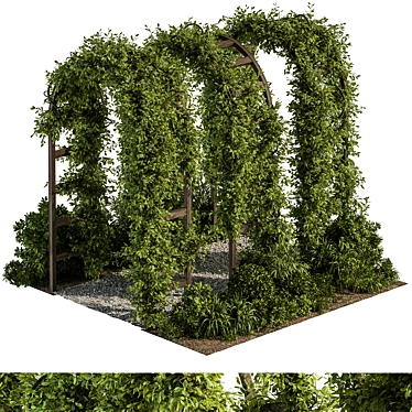 Outdoor Pergola Plant Set 61 3D model image 1 