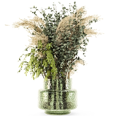 Glass Pot Indoor Plant Set 3D model image 1 