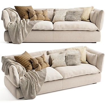 Modern 2 Seater Sofa Swank 3D model image 1 