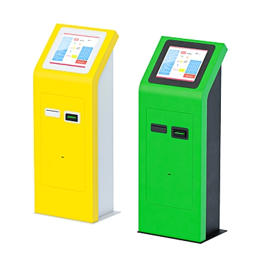 Universal Payment Terminal in Two Colors 3D model image 1 