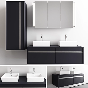 Duravit Bathroom Furniture Set 3D model image 1 