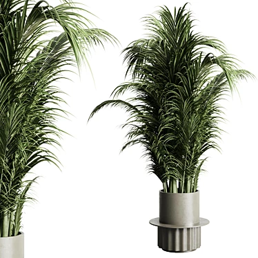 Modern Palm Plant Pot Vase 3D model image 1 