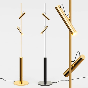 Modern Metal TITRE Floor Lamp 3D model image 1 