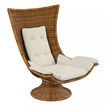 Modern Swivel Armchair with V-Ray 3D model image 1 