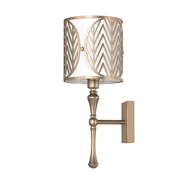 Elegant Art Deco Wall Sconce 3D model image 1 