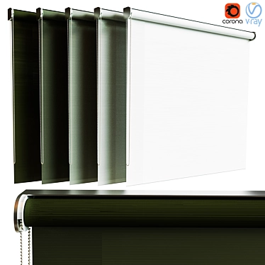 Venetian Style Roller Blinds Kit 3D model image 1 