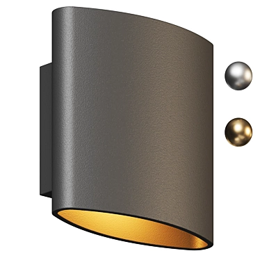 Modern LED Outdoor Wall Sconce 3D model image 1 