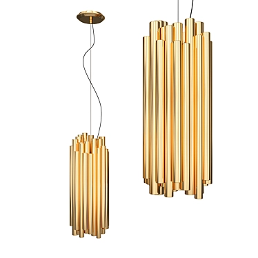 Modern Brass Brubeck Pendant Light 3D model image 1 