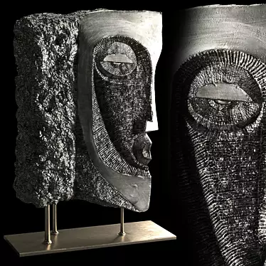 abstract face sculpture